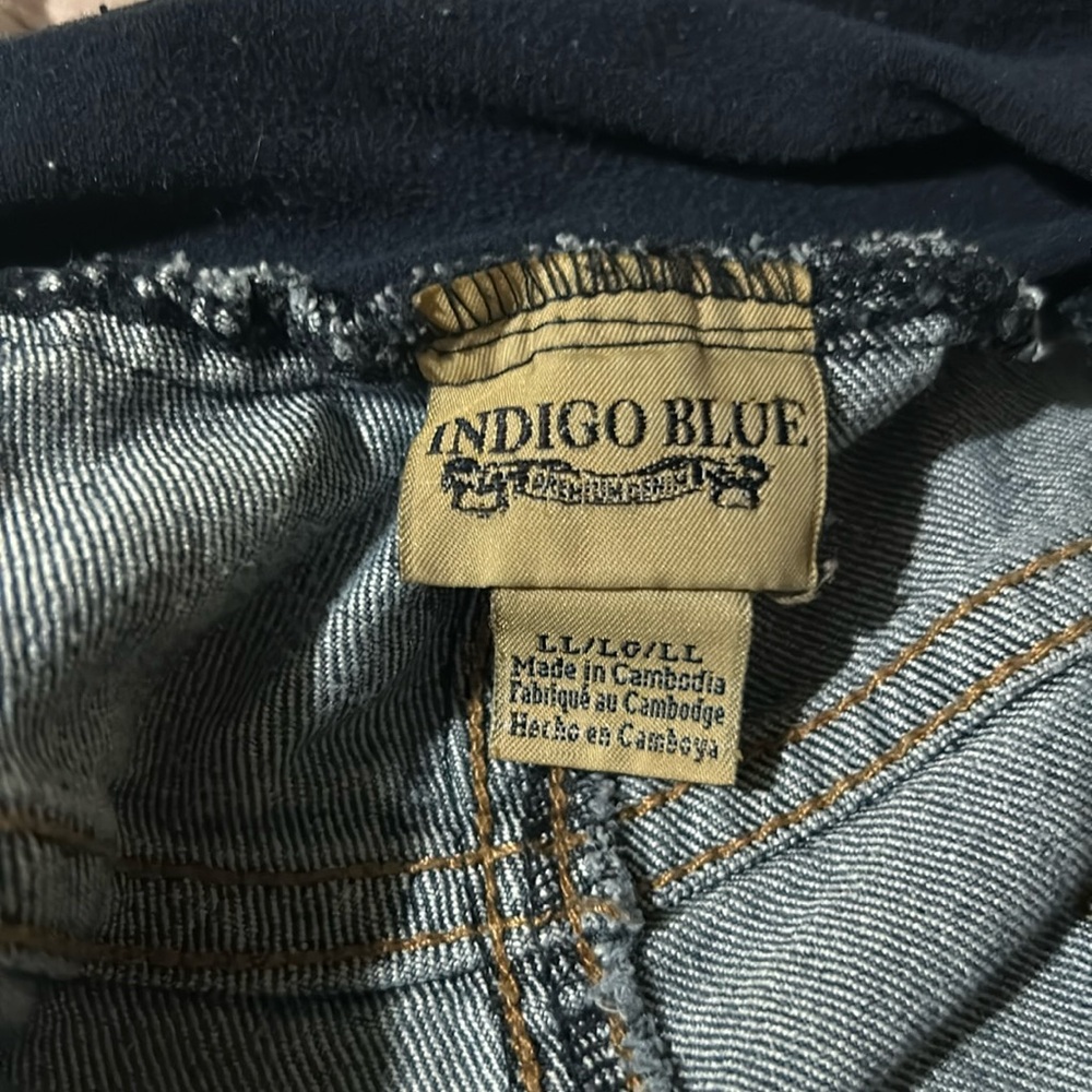 Indigo blue maternity jeans